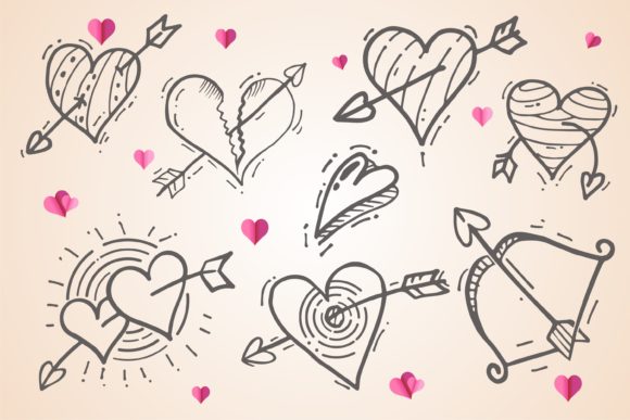 Valentine's Love Arrow Clipart Graphic Illustrations By onoborgol