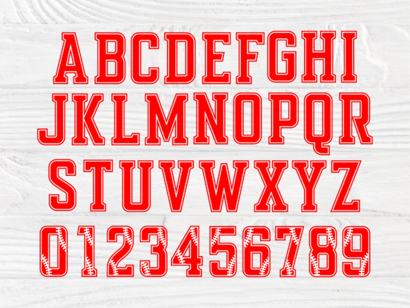 Baseball Font Cut Files, Letters   Graphic Crafts By TonisArtStudio