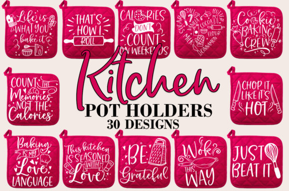 Funny Kitchen Pot Holder SVG Bundle Graphic Crafts By freelingdesignhouse