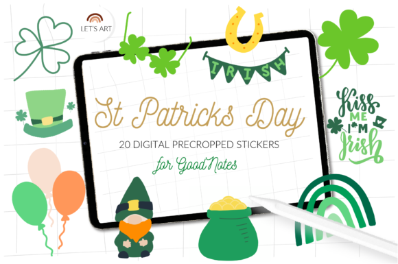 St Patricks Day Planner Sticker Goodnote Graphic Objects By LetsArtShop