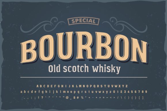 Bourbon Display Font By Fractal font factory