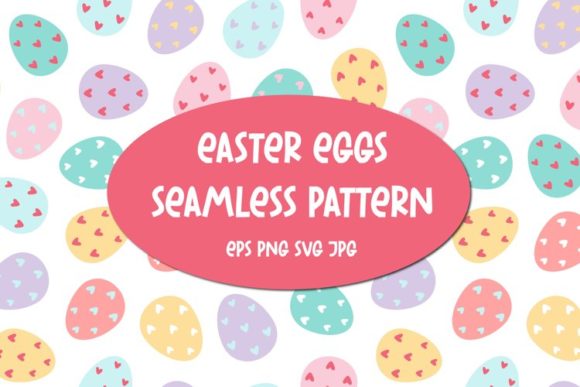 Easter Pattern. Easter Eggs Digital Pape Graphic Patterns By Art's and Patterns