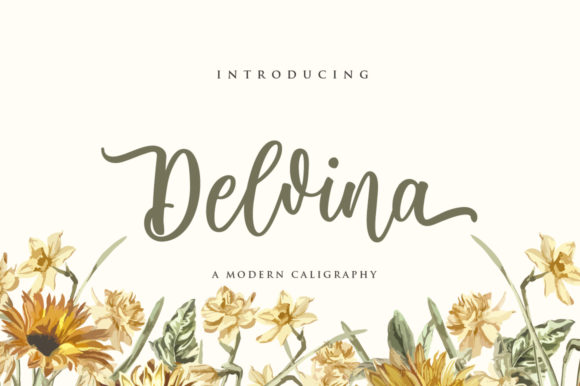 Delvina Script & Handwritten Font By fanastudio