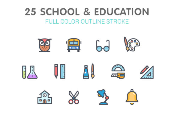 School & Education Color Icon Graphic Icons By Ctrl[A]Studio