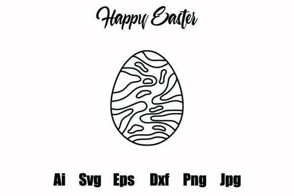 Easter Egg Black Outline Illustratios Graphic Illustrations By Intanseptianakartika