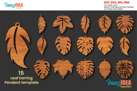 15 Leaf Earrings Template Set Graphic Crafts By Smart Crafter