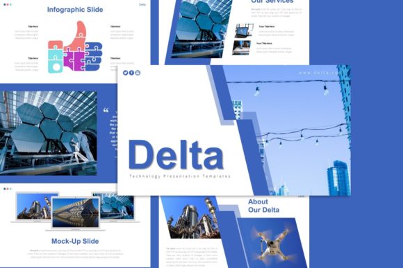 Delta Technology Presentation Template Graphic Presentation Templates By dijimedia