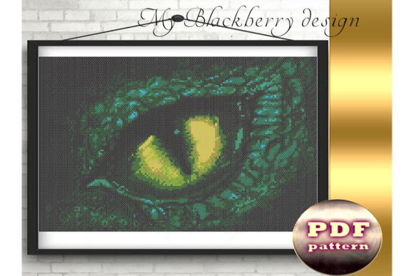 Dragon Eye Cross Stitch Pattern PDF Graphic Cross Stitch Patterns By talanpluss