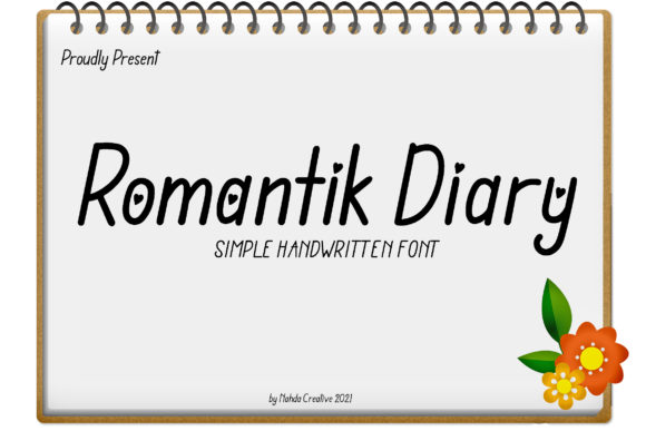 Romantic Diary Script & Handwritten Font By khafalab