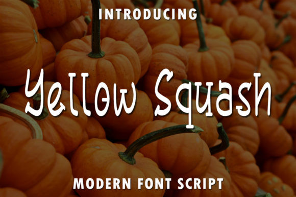 Yellow Squash Display Fonts Font Door rangkaiaksara
