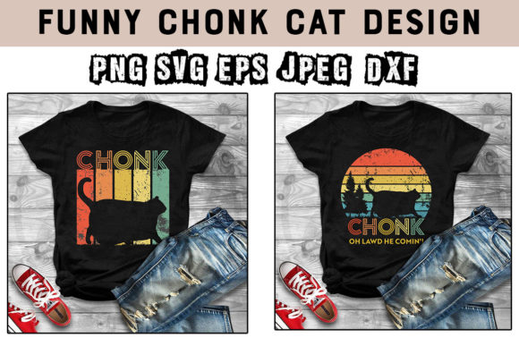Funny Chonk Cat Design Grafik Druckbare Illustrationen Von lilylol