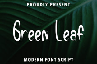 Green Leaf Script Fonts Font Door rangkaiaksara 1