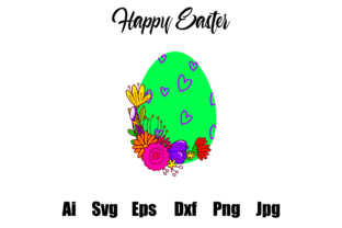 Easter Egg with Flower Arts Vector Grafik Druckbare Illustrationen Von Intanseptianakartika 1