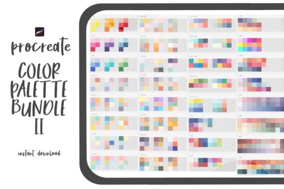 Procreate Color Palette Bundle 2 Graphic Actions & Presets By Jyllyco