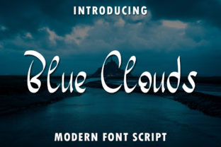 Blue Clouds Script & Handwritten Font By rangkaiaksara 1