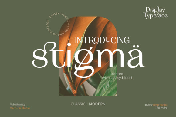 Stigma Font  Display-Schriftarten Schriftart Von Mercurial