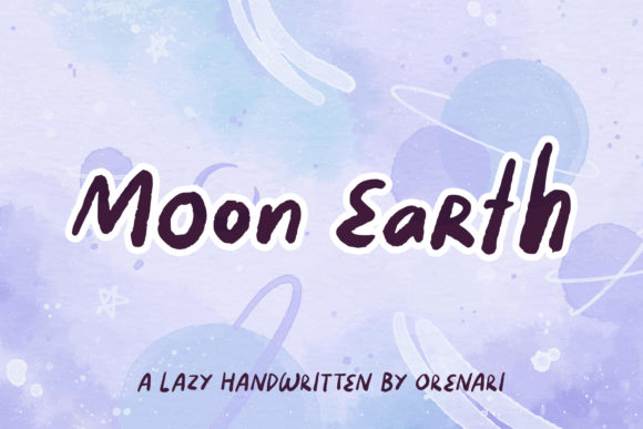 Moon Earth Script & Handwritten Font By Orenari