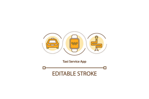 Taxi Service App Concept Icon Graphic Icons By bsd studio