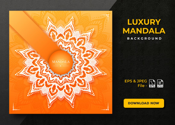 Luxury Mandala Background Design Graphic Print Templates By riRafiq