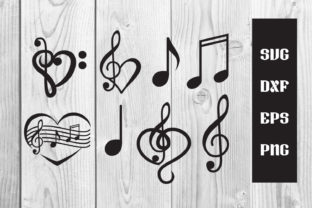 Music Note Heart   Graphic Print Templates By dadan_pm 1