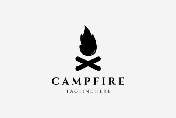 Campfire Camping Outdoor Logo Vintage Graphic Logos By PyruosID