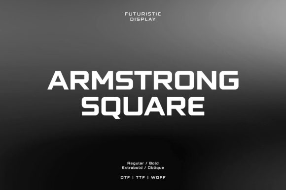 Armstrong Square Display Font By fadielm70