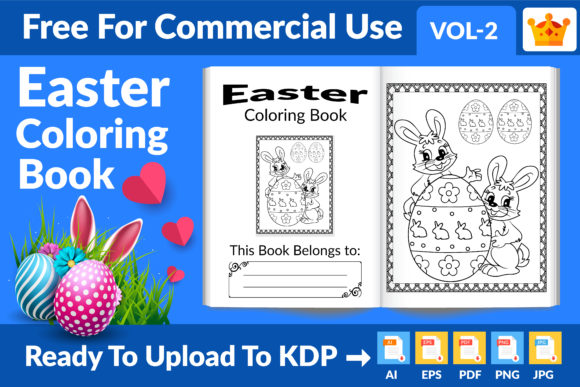 Easter Coloring Book KDP Interior Vol 2 Graphic KDP Interiors By Creative king