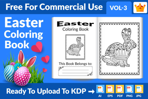 Easter Coloring Book KDP Interior Vol 3 Graphic KDP Interiors By Creative king
