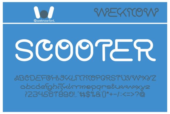 Scooter Experiment Display Fonts Font Door weknow