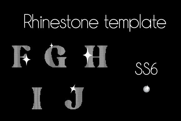 Rhinestone Template Letters F to J Ss6 Rhinestones Craft Cut File By Creative Fabrica Crafts