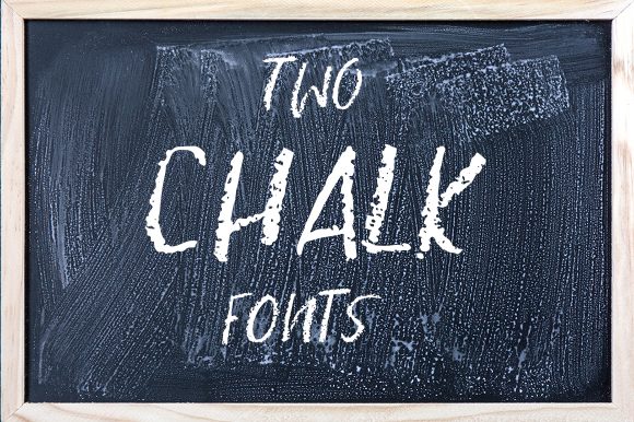 Two Chalk Display Font By Ana Babi
