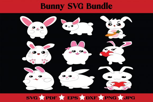 Bunny Bundle - Cute Bunny Clipart Graphic Illustrations By McLaughlin Mall