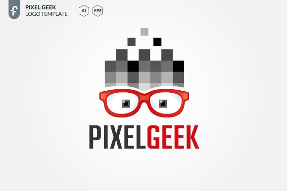 Pixel Geek Logo Template Gráfico Logotipos Por ferart88