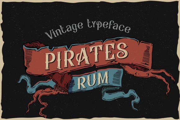 Pirates Rum Display Font By Fractal font factory