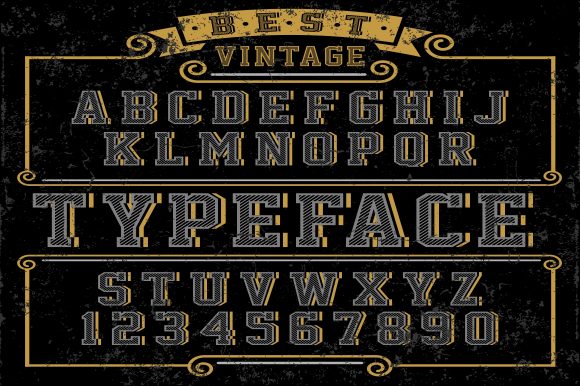 Best Vintage Typeface Graphic Objects By woplolqow