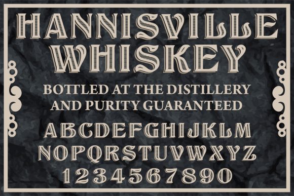 Hannisville Whiskey - Vector Typeface Graphic Illustrations By woplolqow