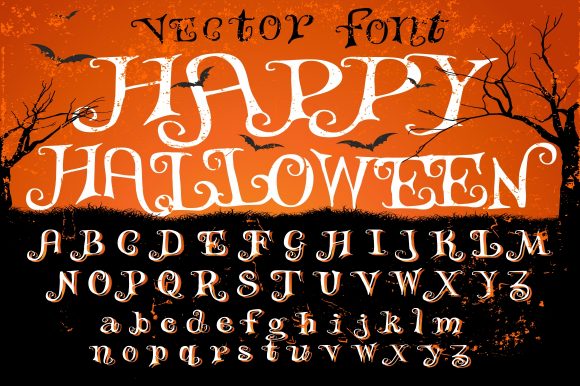Happy Halloween - Vector Font Graphic Objects By woplolqow
