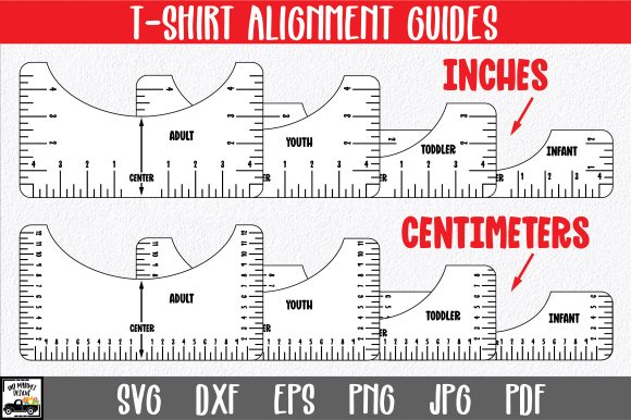 T-Shirt Alignment Guide Graphic Crafts By oldmarketdesigns