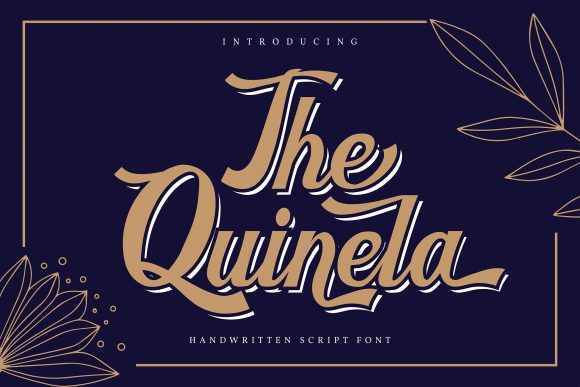 The Quinela Skript-Schriftarten Schriftart Von Vunira
