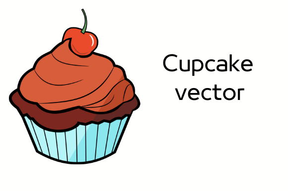 Cupcake Vector Grafika Ilustracje do Druku Przez aliaa-aaila