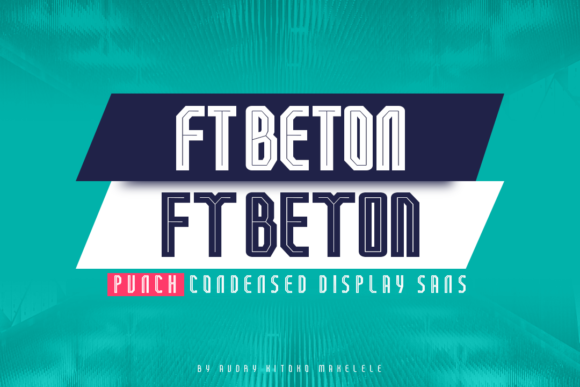 FT Beton Punch Display Fonts Font Door audrykitoko