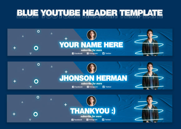 Simple Blue Youtube Cover Art Template Graphic Graphic Templates By Crevonia