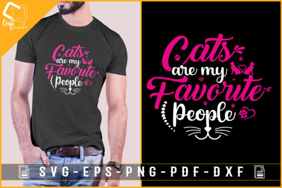 T-shirt Design for Cat Lovers Vector Cat Graphic Crafts By Craft Quest