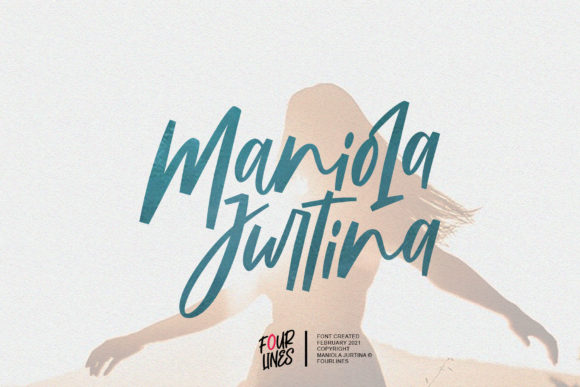 Maniola Jurtina Skript-Schriftarten Schriftart Von Fourlines.design