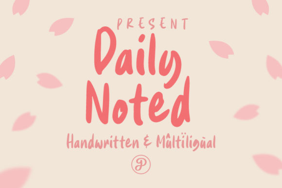 Daily Noted Display Font By pustudio