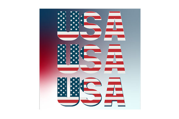 USA Flag and Alphabet Graphic Illustrations By George Khelashvili