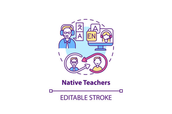 Native Teachers Concept Icon Graphic Icons By bsd studio