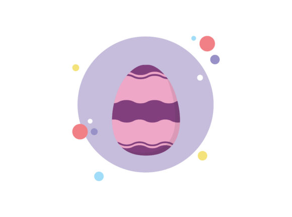 Easter Egg Purple Circle Bubbles Icon Gráfico Ícones Por goodcicadaid
