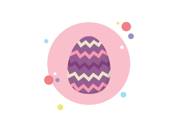 Easter Egg Purple Circle Bubbles Icon Gráfico Ícones Por goodcicadaid