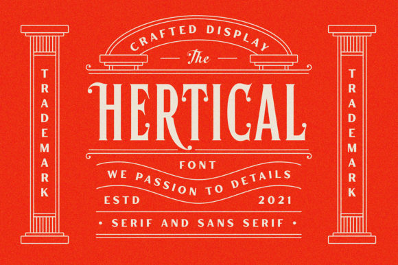 Hertical Display Font By Edignwn Type
